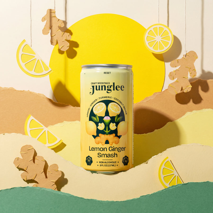Junglee Lemon Ginger Smash sparkling ginger and turmeric drink